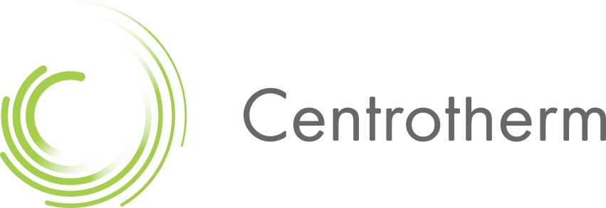 Centrotherm logo: a green circular ring motif to the left of the gray word Centrotherm.
